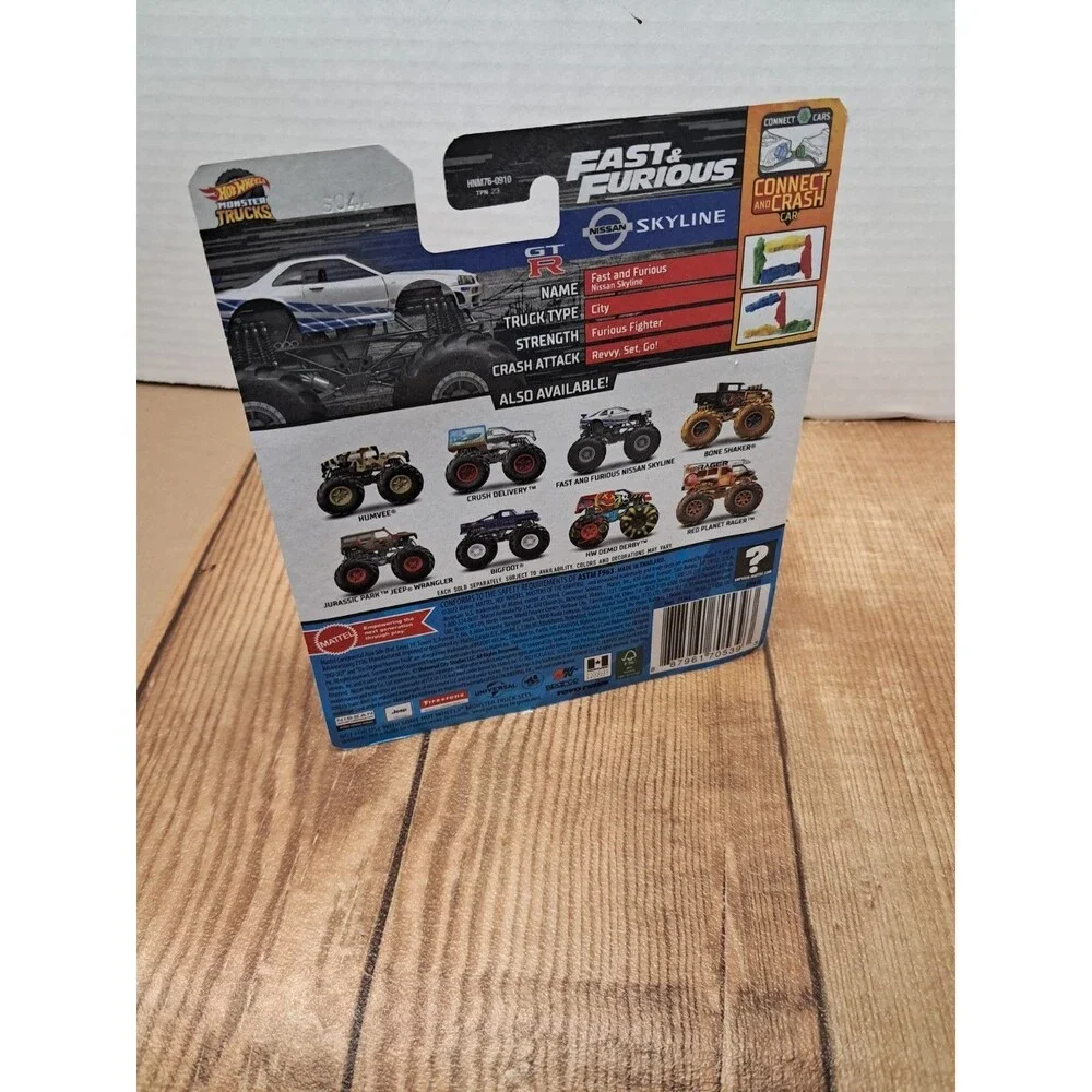 2024 Hot Wheels Monster Trucks Fast & Furious Nissan Skyline GT-R34 NEW